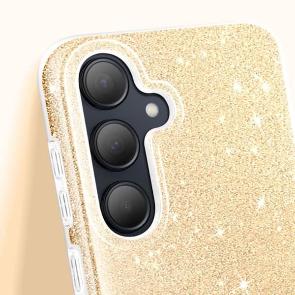 Coque Paillette för Samsung Galaxy A35 Silikon Ultra tunn Guld