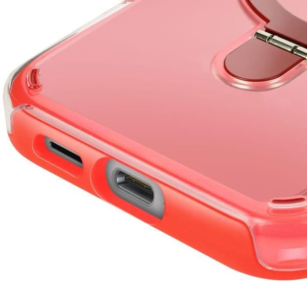 Coque MagSafe för Samsung S24 Plus och S25 Plus Stötbeständig Ställning Röd