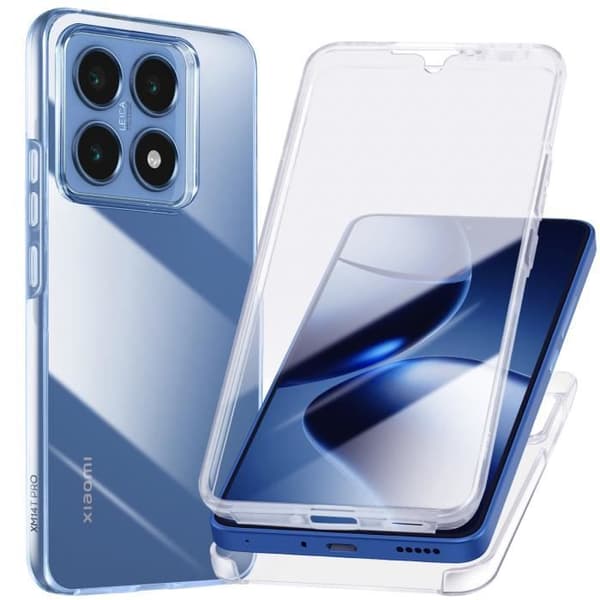 Heltäckande Skal för Xiaomi 14T Pro Touch med Upphöjd Kamerakant Transparent