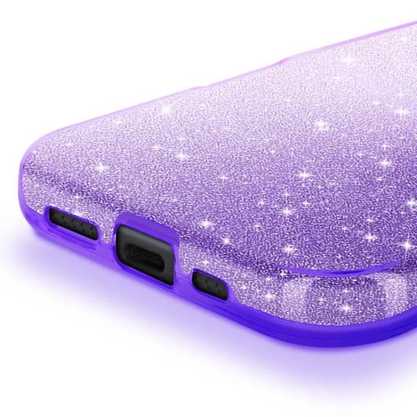 Glitter Skal till iPhone 16 Pro Stöttålig Skimrande Lila