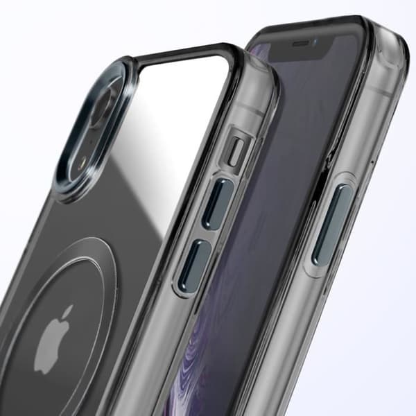 MagSafe-skal för iPhone XR Bakre Crystal Färg Svart