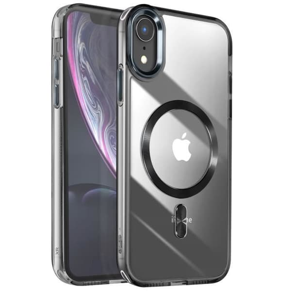 MagSafe-skal för iPhone XR Bakre Crystal Färg Svart