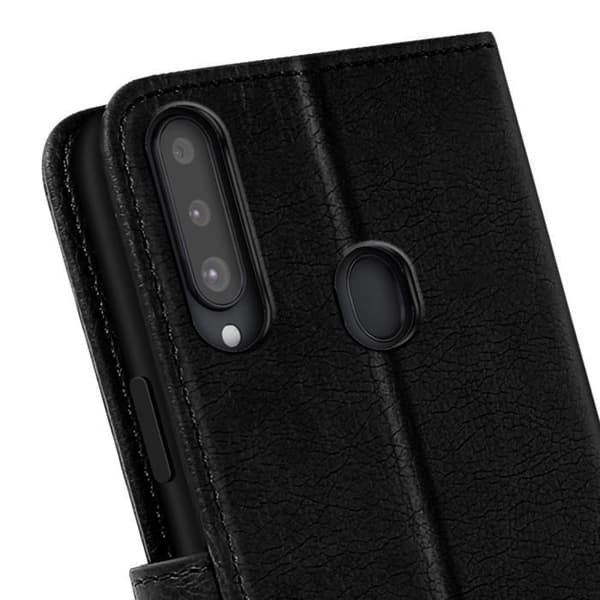 Fodral för Samsung Galaxy A20s Fickportfölj och Video Stöd Svart
