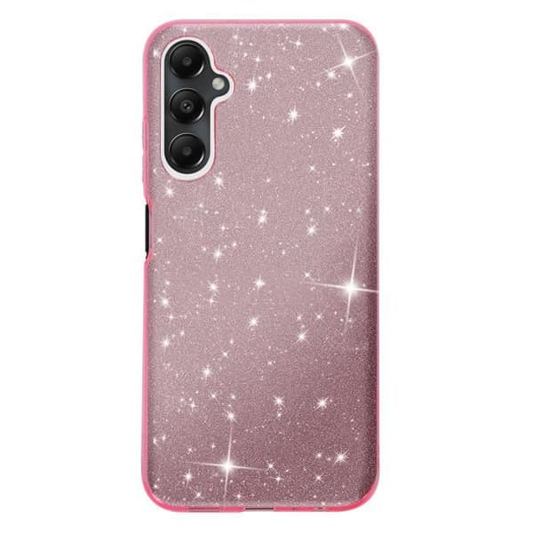 Glitteret skal til Samsung Galaxy A05S, Stødabsorberende, Glitrende Rosa