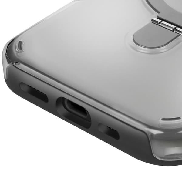 Coque MagSafe för iPhone 16 Plus Stöttålig med Fällbart Stöd Svart