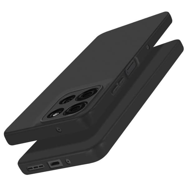 Siliconeflexibel mat svart fodral för Motorola Moto G75
