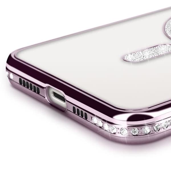 Coque Diamant för iPhone 14 Plus MagSafe Kontur Strass Lila