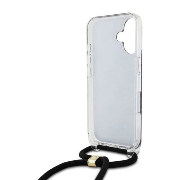 Coque för iPhone 16 - Guess Crossbody Cord 4G Print (GUHCP16SHC4SEK) - Svart