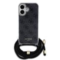 Miniatyrbild 2 av 6: Coque för iPhone 16 - Guess Crossbody Cord 4G Print (GUHCP16SHC4SEK) - Svart