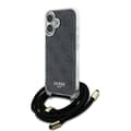 Miniatyrbild 1 av 6: Coque för iPhone 16 - Guess Crossbody Cord 4G Print (GUHCP16SHC4SEK) - Svart