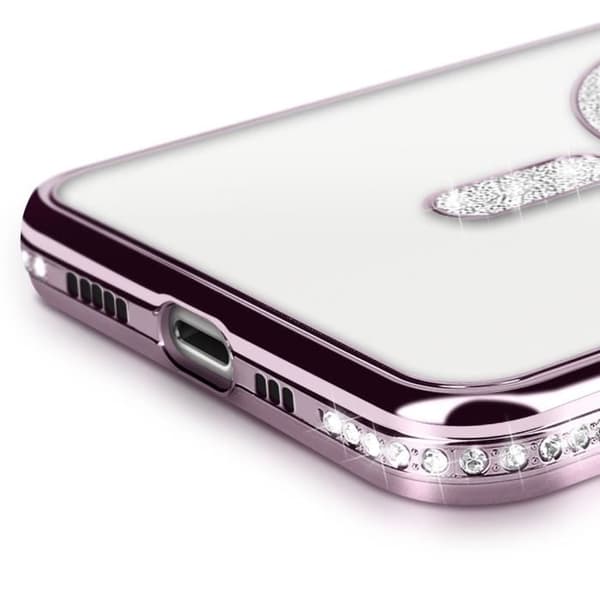 Coque Diamant för iPhone 13 Pro MagSafe Kontur Strass Lila