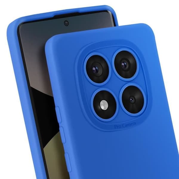 Coque för Redmi Note 14 Pro och 14 Pro Plus Silikon Kameraskydd Blå