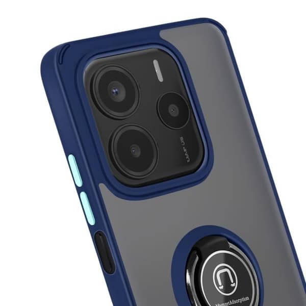 Coque för Xiaomi Redmi Note 14 5G med Videostöd RIng Blå Natt