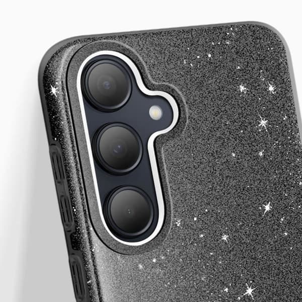 Coque Paillette för Samsung Galaxy A35 Silikon Ultra tunn Svart