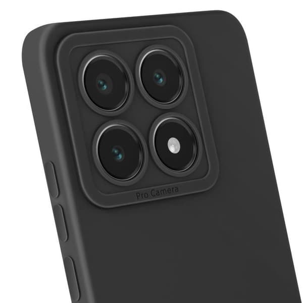 Coque för Xiaomi 14T Silikon Mat Kamera Block Skyddad Svart