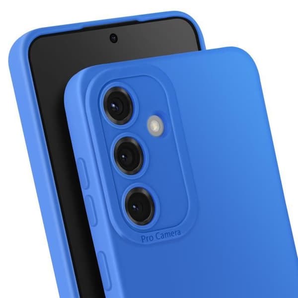 Coque för Samsung Galaxy S25 Plus Silikon Mjuk Kamera Blockerad Blå
