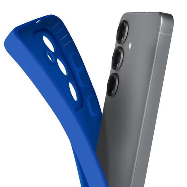 Coque för Samsung Galaxy S25 Plus Silikon Mjuk Kamera Blockerad Blå