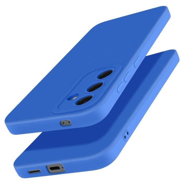 Coque för Samsung Galaxy S25 Plus Silikon Mjuk Kamera Blockerad Blå