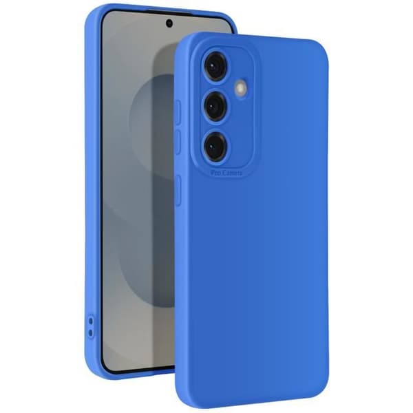 Coque för Samsung Galaxy S25 Plus Silikon Mjuk Kamera Blockerad Blå