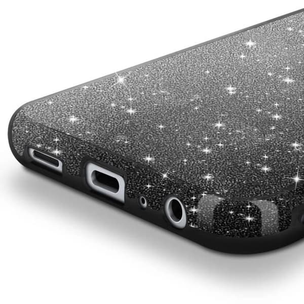 Glittrande Stötsäker Skal för Samsung Galaxy A25 Svart