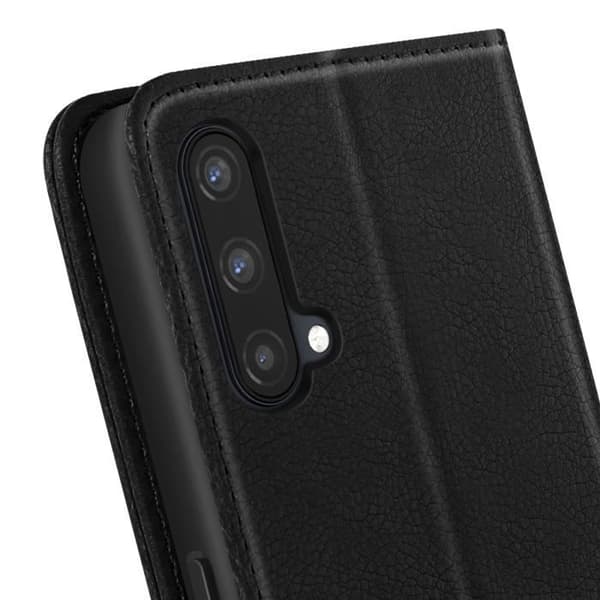 Etui för Oneplus Nord CE 5G Klädd Plånbok och Videostöd Svart