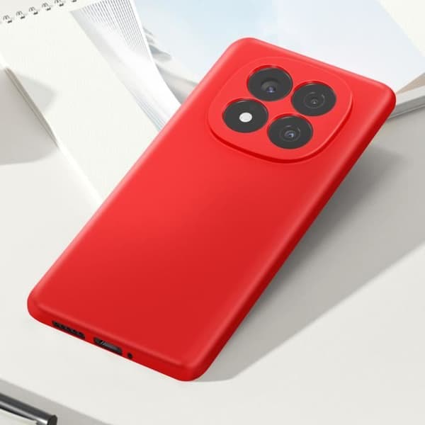 Coque för Xiaomi Redmi Note 14 Pro och 14 Pro Plus Silikon Soft-Touch Röd