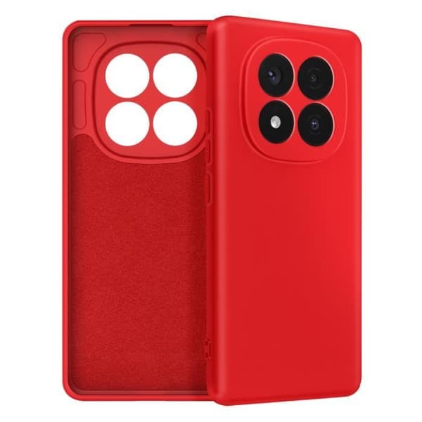 Coque för Xiaomi Redmi Note 14 Pro och 14 Pro Plus Silikon Soft-Touch Röd