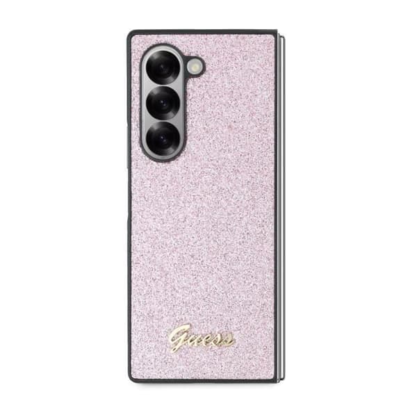 Skyddshölje för Samsung Galaxy Z Fold 6 med glitter Guess Rosa