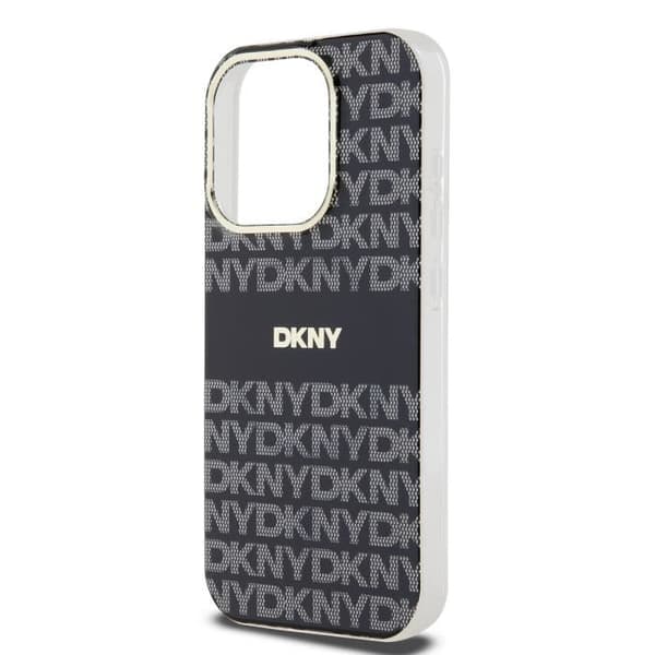 Coque för iPhone 13 Pro Max MagSafe i mjuk TPU med DKNY-mönster i svart