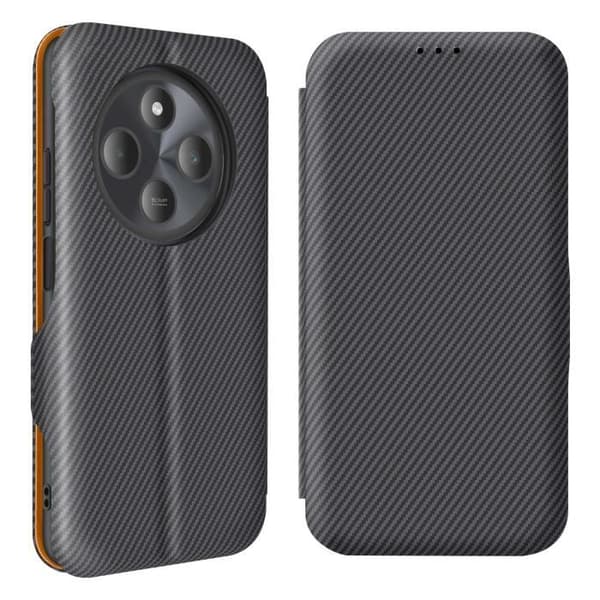 Kolfodral för Xiaomi Redmi 14C med RFID-skydd och kortfack, mörkgrå stödfunktion