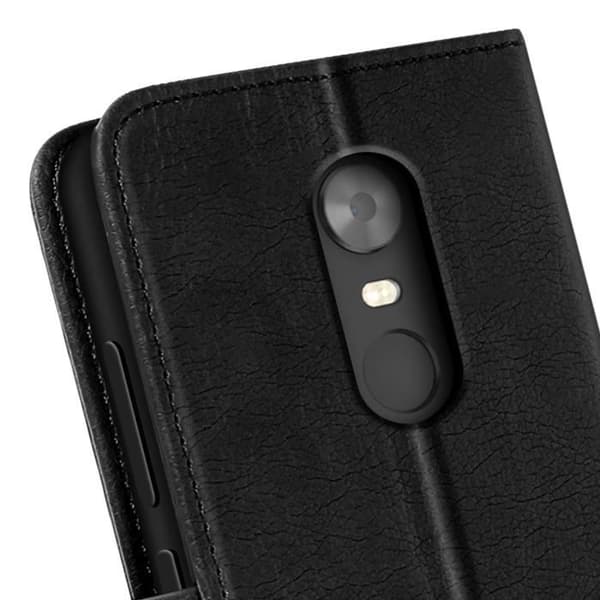 Fodral för Xiaomi Redmi 5 med Plånboksflip och Videostöd svart
