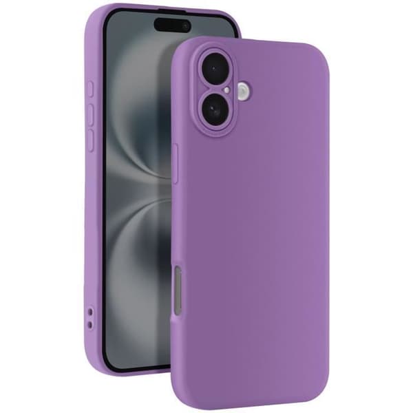 Siliconefodral för iPhone 16 Plus Slät Kamerablock Skyddad Lila