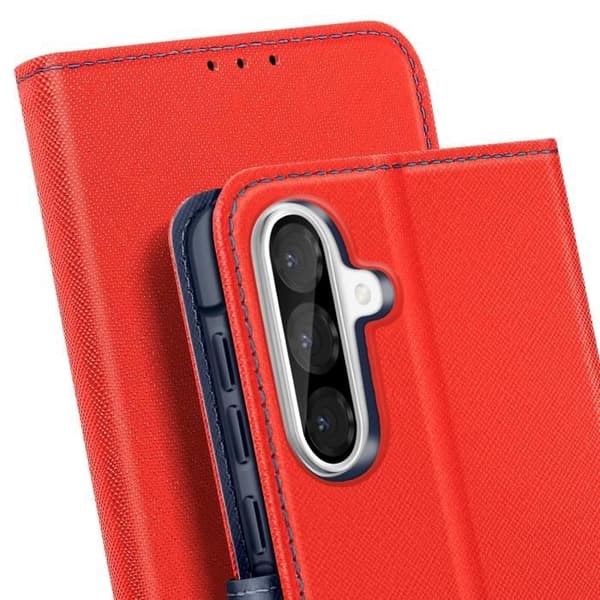 Etui för Samsung Galaxy A36 Fällportfölj Fancy Blå / Röd