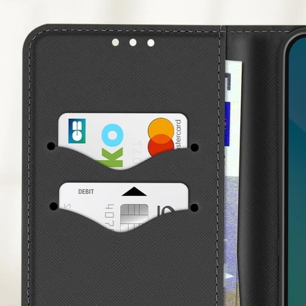Fodral för Samsung Galaxy A16 Klipp Portfölj Fancy Svart