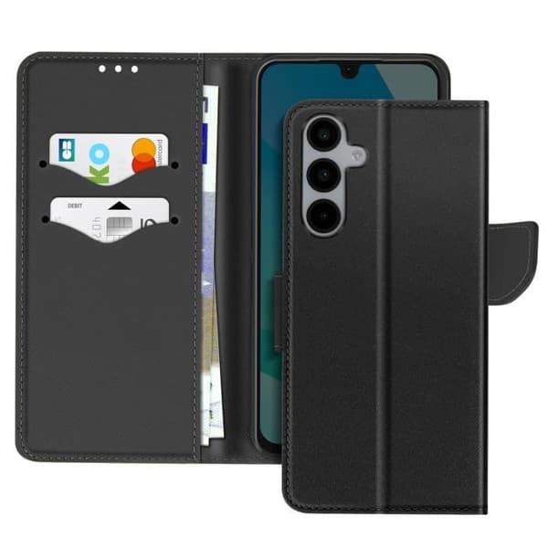 Fodral för Samsung Galaxy A16 Klipp Portfölj Fancy Svart