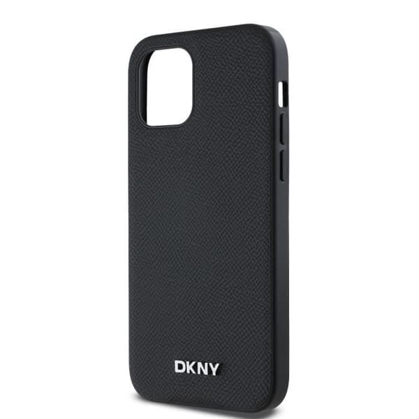 Elegant MagSafe-fodral för iPhone 12 / 12 Pro med DKNY metall-logotyp i svart