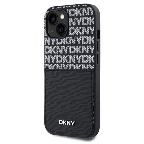 Bakskydd för iPhone 15 med kortfack DKNY Svart
