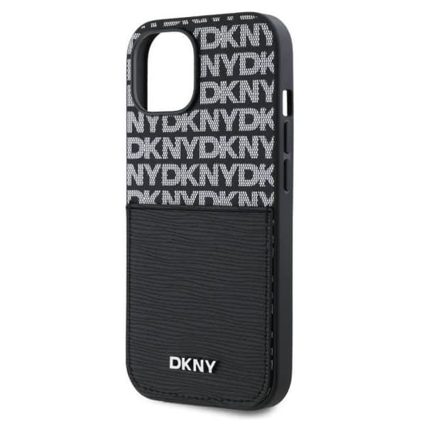Bakskydd för iPhone 15 med kortfack DKNY Svart