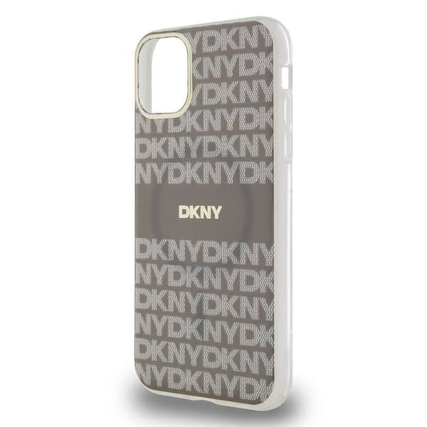 Coque för iPhone 11 MagSafe i Lyxigt TPU-Material med DKNY-Mönster Beige