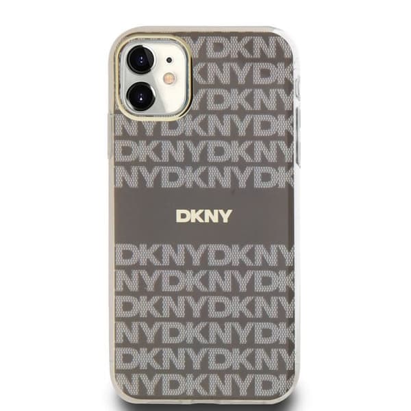 Coque för iPhone 11 MagSafe i Lyxigt TPU-Material med DKNY-Mönster Beige