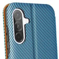 Miniatyrbild 4 av 4: Kolfiberetui för Samsung Galaxy A36 Med RFID-skydd och kortplats Blå