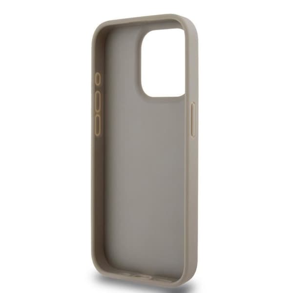 Elegant iPhone 15 Pro-skal med rutiga och ränder DKNY Beige