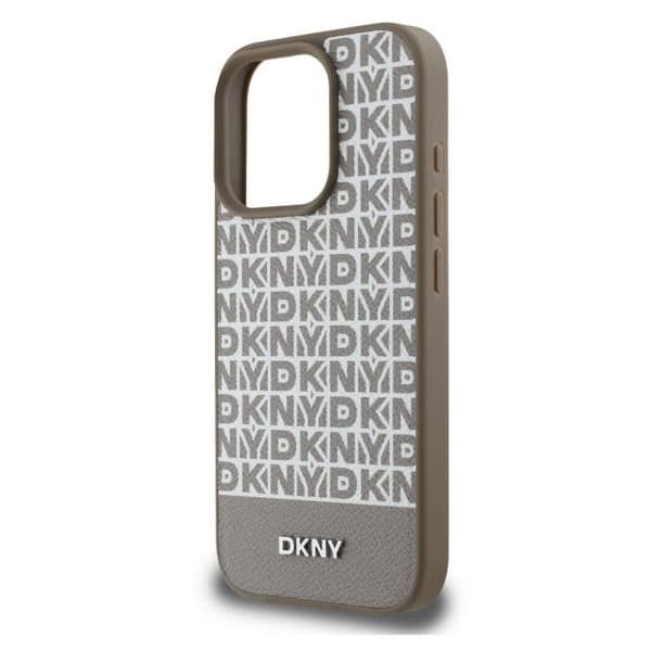 Skyddskal för iPhone 16 Pro Max med MagSafe Nedersta Rand DKNY Brun