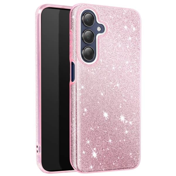 Skal för Samsung Galaxy A15 - Ultra tunn Silikon Glitter - Rosa