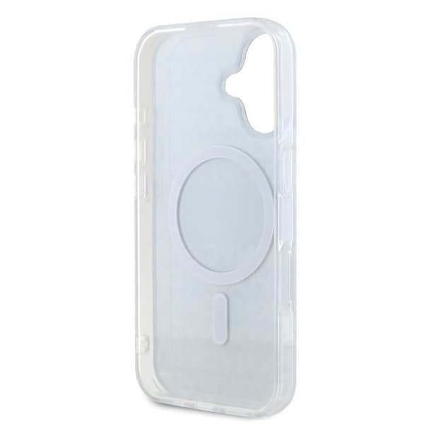 Coque för iPhone 16 MagSafe i mjukt TPU med DKNY-mönster i svart