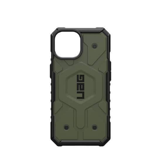 Coque - UAG - Pathfinder - iPhone 15 Plus - Förstärkt skydd - MagSafe-kompatibilitet - Olivgrön