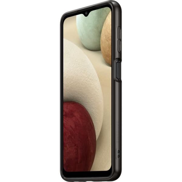Galaxy A12 Svart Transparent Skal