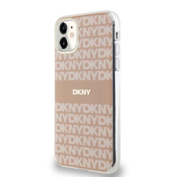 Coque för iPhone 11 MagSafe i TPU Spretter med DKNY-mönster i rosa