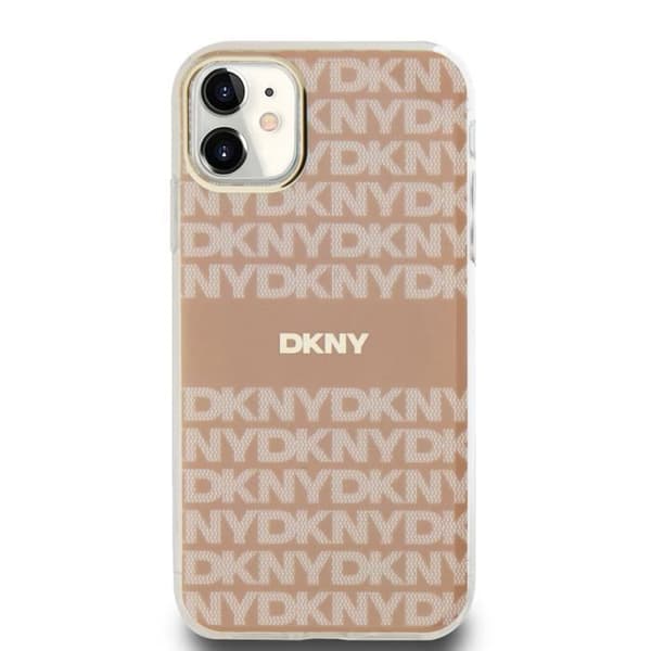Coque för iPhone 11 MagSafe i TPU Spretter med DKNY-mönster i rosa