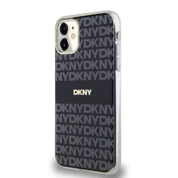 Coque för iPhone 11 MagSafe i mjukt TPU Lyxig med DKNY-mönster Svart
